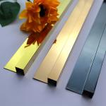 Stainless Steel Mirror Hairline Tile Trim M Profile Gold / Rose Gold / Black Color for sale