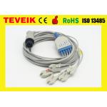 Medical ECG Trunk Cable For Mindray / BCI / Goldway Patient Monitor , Clip Patient End for sale