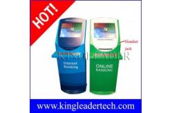 China Online banking touch screen custom kiosk design with A4 printer,metal keyboard supplier