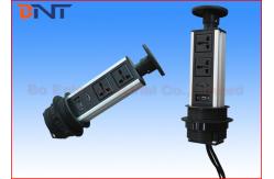 China Manual Pop Up Counter Outlet , Vertical Pull Up Kitchen Worktop Electrical Sockets supplier