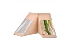 China White Paper Box For Sandwich Packagoing / Atr Paper Sandwich Box With Window supplier