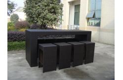 China Resin Wicker Bar Set With Power Coated Aluminum Or Steel Frame supplier