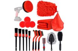 China 19Pcs Pp Car Detailing Brush Kit For Internal And External Detail supplier