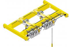 China European Double Trolley Hook Overhead Traveling Crane 10+10t-S24m 14m Middle Class supplier