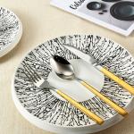 China 20pcs Stainless Steel Titanium Plating Golden Cutlery Set manufacturer