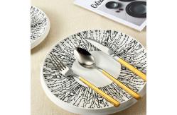 China 20pcs Stainless Steel Titanium Plating Golden Cutlery Set supplier