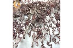 China MDX 3D Elegant Lace Fabric / Embroidered Lace Fabric Customized supplier