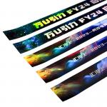 Event Custom Concert Music Festival Neon Rainbow Shiny Laser Promotional Paper Wristband