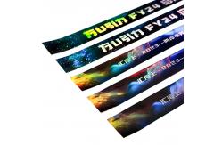 China Event Custom Concert Music Festival Neon Rainbow Shiny Laser Promotional Paper Wristband supplier