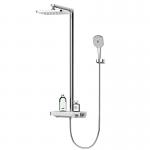 Thermostatic Rainfall Bath Shower Mixer Set D 411mm H 1132mm for sale