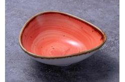 China 4.75 Inch Triangle Shape Stoneware Small Ceramic Bowl Set supplier