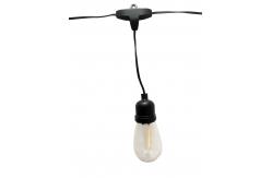 China IP55 1W Outdoor Patio Solar String Lights Edidon Bulbs Warm White supplier