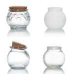 Wide Mouth Glass Pudding Jar Empty Clear Kitchen Yogurt Jam Honey Mousse Container