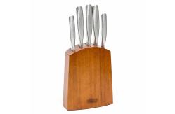 China Unique Design Bamboo Kitchen Knife Set With Block FDA SGS Certificate supplier