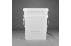 China 18L Polypropylene Heavy Duty Square Bucket With Handle And Cover supplier