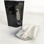 Small Black Aluminum Foil Coffee Bean Plastic Pouches Zipper Packaging Bags for sale