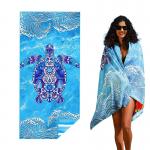 Customized Design Microfiber Print Sand Free Compact Quick Dry Outdoor Beach Towel for sale