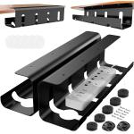 2 Pack Steel Under Desk Cable Management Tray for Perfect Office and Home Storage Rack for sale