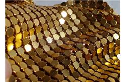 China Anodized Aluminium Sequin Metal Mesh Fabric Used As Room Curtains supplier