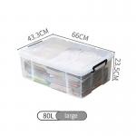 80L 120L 150L Clear Stackable Storage Bins Small Plastic Storage Containers