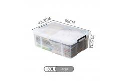 China 80L 120L 150L Clear Stackable Storage Bins Small Plastic Storage Containers supplier