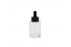 China 50ml 18/410 Clear Dropper Bottles For Essential Oil supplier