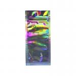 Holographic 3 Side Seal Pouch 100mic - 140mic Custom For Snack Packaging for sale