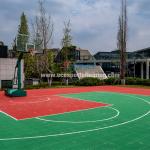 Removable Outdoor Sports Surfaces PP Interlocking Flooring Ultraviolet Proof for sale
