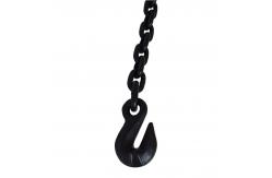 China Black Oxide Finish G80 Lifting Chain with 2t Working Loadlimit and Welding Hooks supplier