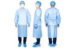 China Non Woven PP Isolation Gown , Coverall / Overall Isolation Apron For Medical Use supplier