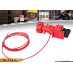 Hardened Steel Valve Lock Out For Industrial Coated Cable Custom Length for sale