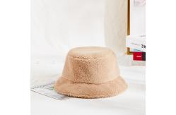 China 58cm  Warm Winter Plush Faux Mink Fur Bucket Hat supplier