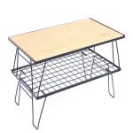 Camping Picnic Go Barbecue Outdoor Folding Table Steel Mesh Portable Igt Table Shelf for sale