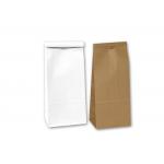 White / Brown Tea Kraft Paper Bags Tin Tie Full Printing Square Bottom for sale