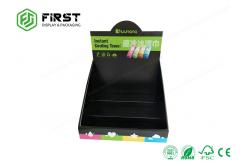 China Glossy Printed Custom Eco-friendly Paper Cardboard Counter Display Stands For Advertising supplier