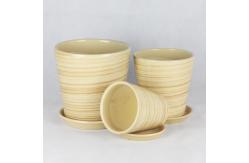 China Single Quantity Handcrafted Ceramic Containers Drainage For Flourishing Plants supplier