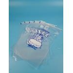 Clear plastic 8Lb Drawstring biodegradable ice bags Custom Printed for sale