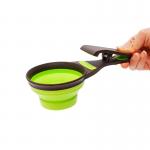 Folding Silicone Pet Bowl Folding Food Spoon Can Clip Grain Bag Water Bowl Measuring Cup Dog Food Spoon for sale