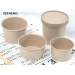 Eco Friendly Bamboo Pulp Salad Bowls and Soup Cups With Lids for sale