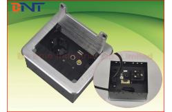China Conference Table Power Outlets , Brushed Cover Manual Flip Up Outlet With HDMI supplier