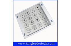 China Numeric ATM Industrial Metal Keypad 16 Flat Keys For Panel Mount supplier