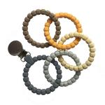 Eco Friendly Silicone Baby Teether Ring Shape Soft Teething Chew Beads for sale