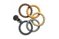 China Eco Friendly Silicone Baby Teether Ring Shape Soft Teething Chew Beads supplier