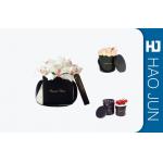Black Flower Packing Boxes , Small Cardboard Boxes With Handles / Lids for sale