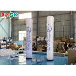 3m White Led Lighting Inflatable Pillar With Printing Outdoor Advertising for sale