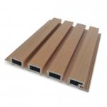 Outdoor Capped Composite Solid Fluted WPC Panel Board Coextruded Cladding for sale