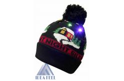 China Acrylic Customizing Cheap Bling Bling wholesale beanie caps  Knitted Adult Pom Pom Hat supplier