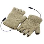5W Washable Electric Heated Fingerless Gloves Far Infrared Usb For Winter for sale
