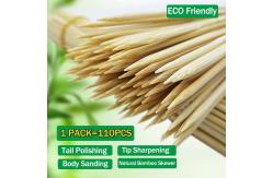 China Natural Roasting Bamboo 4mm Flat BBQ Skewers supplier