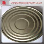 307# 83mm golden lacquer organosol paste  tinplate metal cans lid bottom cover tin lid for sale